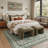 Abrahamson Lorelei Floral Machine Washable Green / White Indoor Area Rug with Non-Slip Backing-128992290
