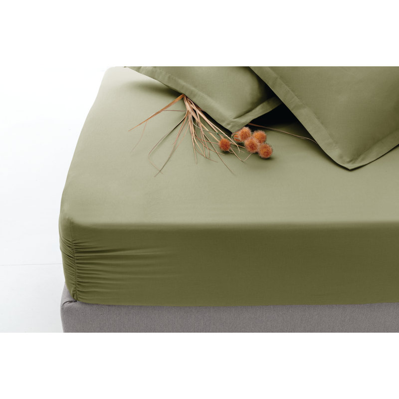 100% Cotton Fitted Sheet, King Fitted Sheet, Green