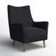 Kronos Wool Blend Arm Chair