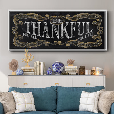«Be Thankful», toile encadrée