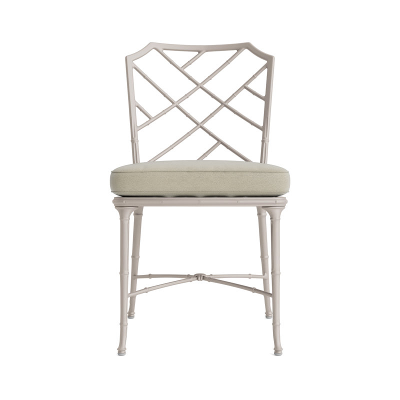 Calcutta Outdoor Dining Side Chair, Fusion Charcoal, Dove Smooth, Brown