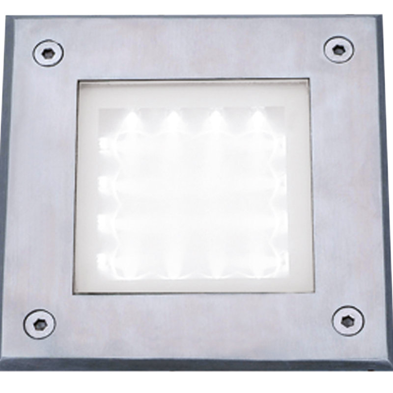 Chrome Integrated LED Glass Deck Light, White