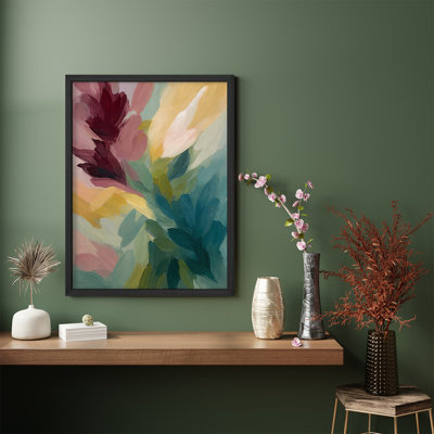 Reproduction d'art encadrée abstraite pour décoration intérieure moderne