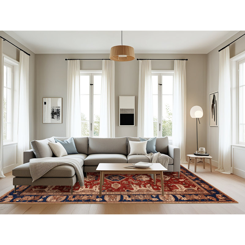 Tapis brun lavable à la machine, Rectangle 6 pi x 9 pi
