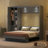 Queen Size Murphy Bed With Shelves, Wardrobe, And LED Lights For Space-Saving And Multi-Functionality-1372574773-1372574768