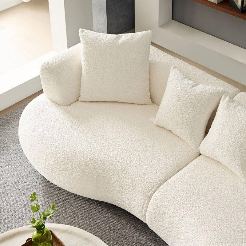 Canapé de style italien à lumière luxueuse, Blanc