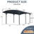 Outdoor Arch Carport with Aluminum Frame & Polycarbonate Roof Panels