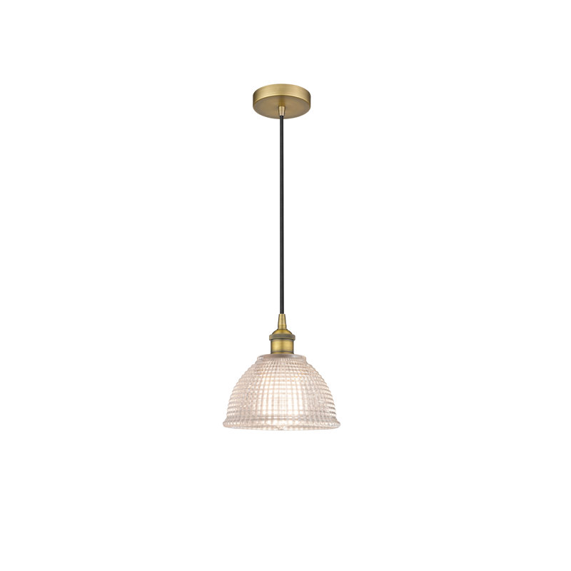 Luminaire suspendu en forme de dôme à 1 lumière Boba, Laiton brossé