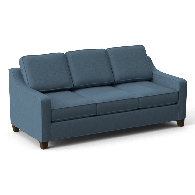 Clark 82" Square Arm Sofa Bed Sleeper with Reversible Cushions, Montana Walnut, Archetype Anchor, Innerspring