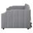 Twin Upholstered Daybed with Pop-Up Trundle & USB Charging, Space-Saving Gray Guest Bed-1713752074