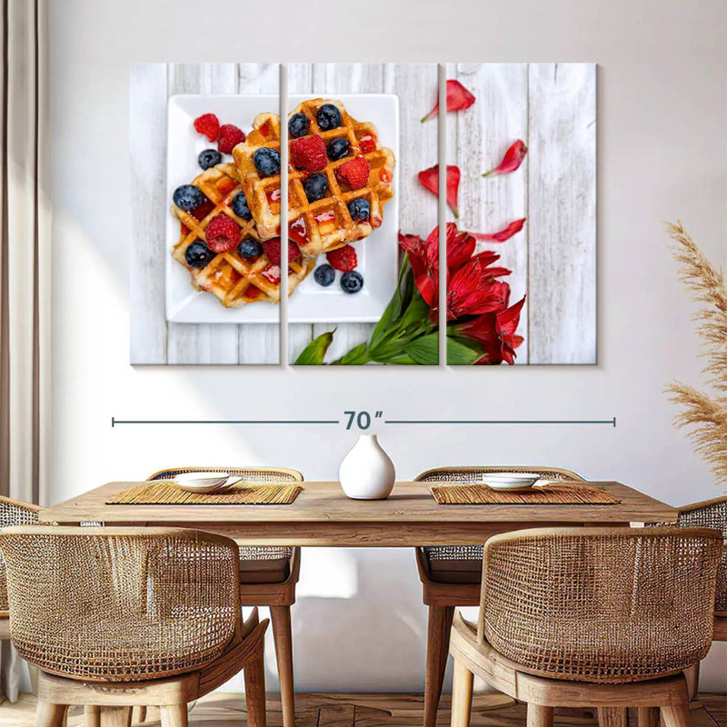 Yarlin Berry Waffles, 42" H x 65" W
