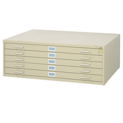 Five-Drawer Flat File Filing Cabinet