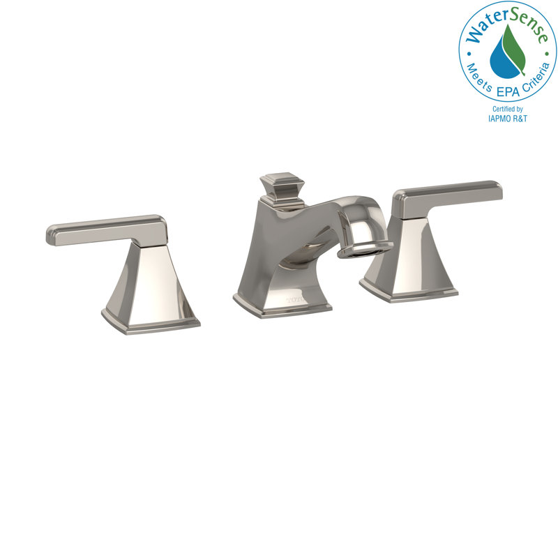 Connelly® Widespread Bathroom Faucet with Drain Assembly, Polished Nickel