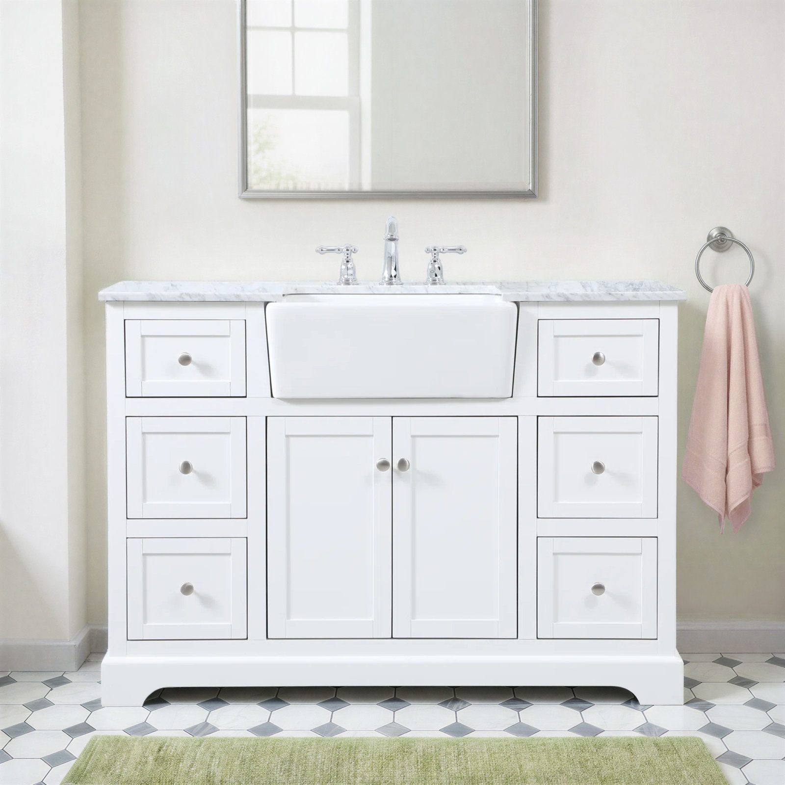 Pardue 48'' Single Bathroom Vanity, White