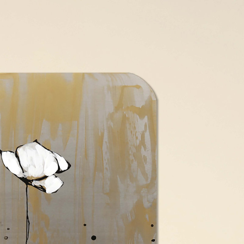 Poppy Pleasure Hand Painted Aluminum Floral Wall Art Set