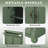 27.8" Bathroom Cabinet, Only Cabinet, Green-256439752