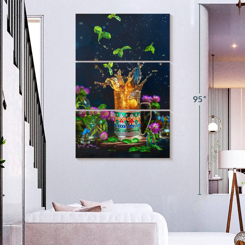 Yarlin Tea Splash, 74" H x 48" W