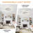 24" Flush Mount Ceiling Fan with Adjustable Dimmable LED Light Kit Remote -735677107