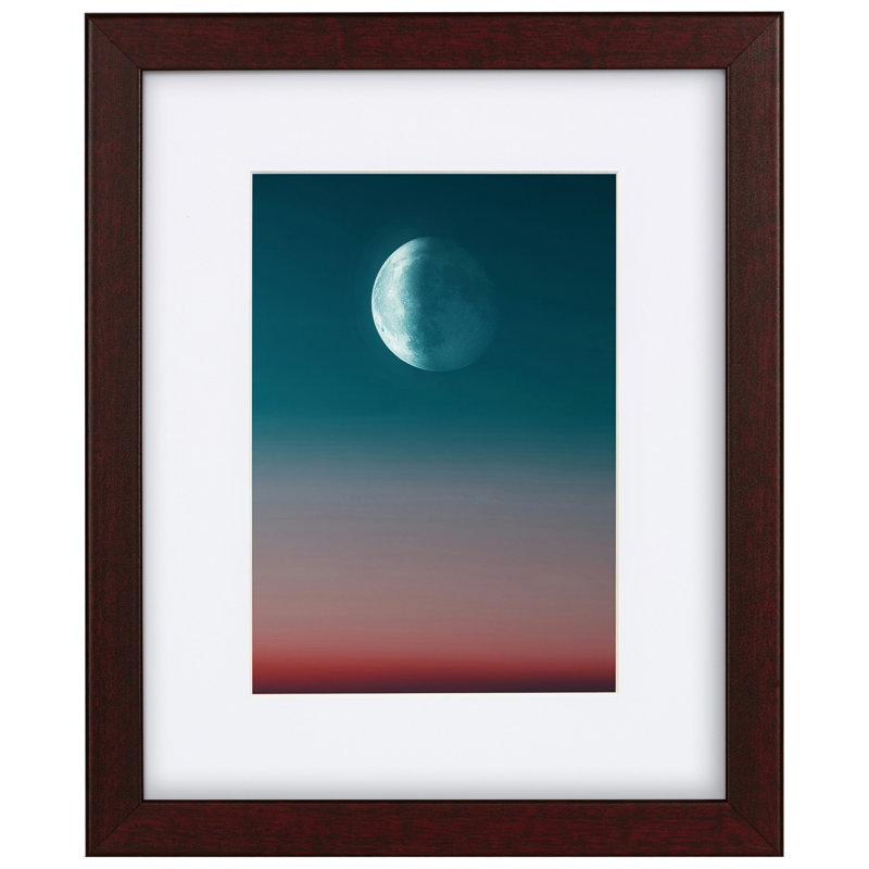 Cadre photo simple en satin corporatif, 16 po x 20 po emmêlé à 11 po x 14 po, Rouge, Acrylique