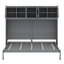 Lit escamotable double pleine grandeur - Armoires de rangement supérieures incluses-1587590683