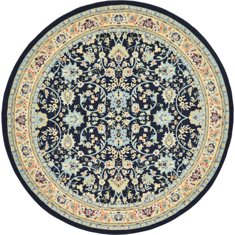Hanan Floral Indoor Rug, Round 7'10"