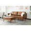 3 Seater Faux Leather Sofa-1347960848