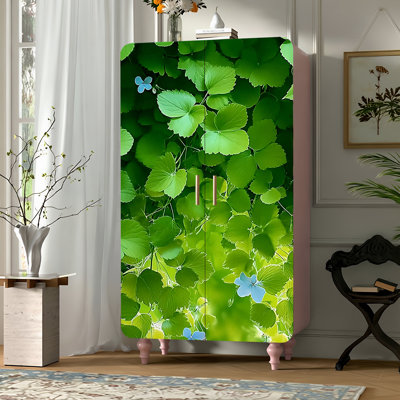 Household art oil painting style wardrobe