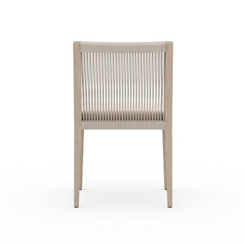 Dimitri Outdoor Dining Side Chair, Faye Sand, Gray