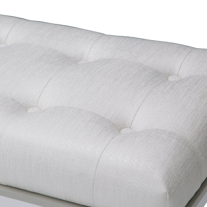 Sky Tower Upholstered Bench, Black Ice