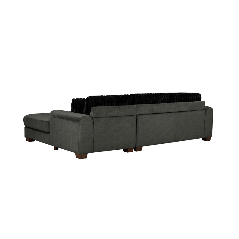 Coussins réversibles Modern, Gris foncé