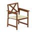 Chaise de patio avec coussin Arlen