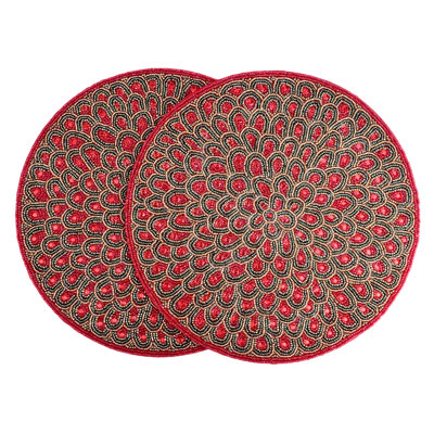 Royalwood Beaded Round Placemat
