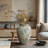  Rustic Gold and Brown Terracotta Tall Urn Vase-2020060187