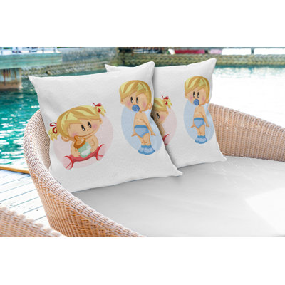 Newborn Outdoor Reversible Pillow Cover