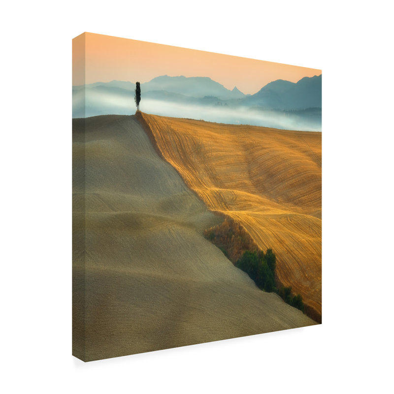 Art mural sur toile tendue - "Cypress" de Krzysztof Browko pour décoration de salon, de chambre à coucher ou de bureau - 35 x 35
