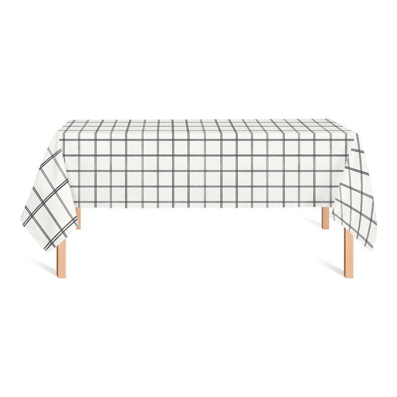 Gris sur nappe quadrillée crème