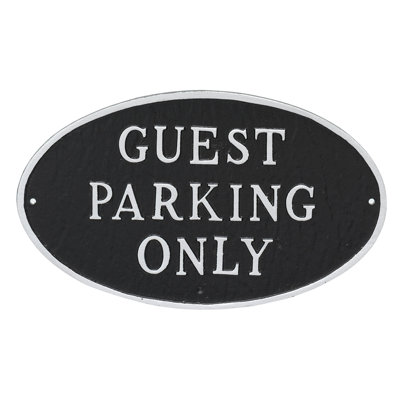 Guest Parking Only Statement Garden Plaque