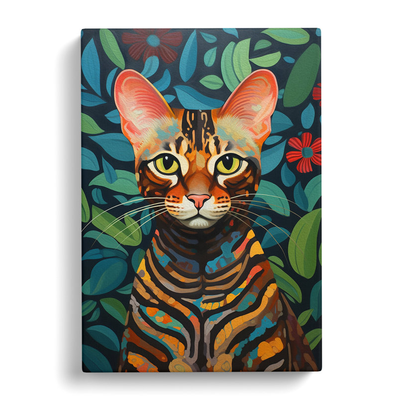 Bengal Cat Dadaism - Wrapped Canvas, 50cm H x 35cm W x 3cm D