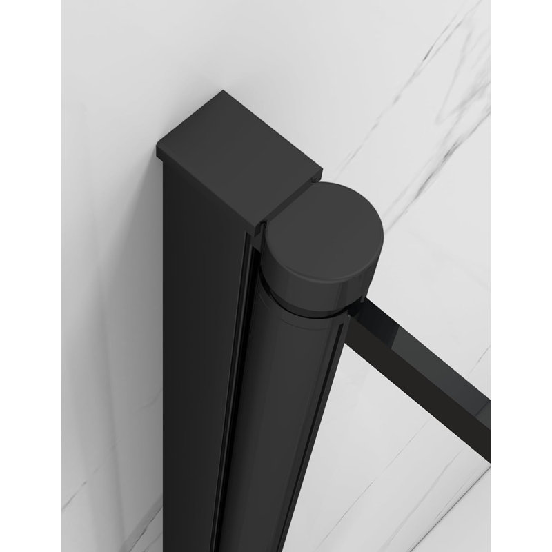 34''  W x 58'' H Folding Bathtub Shower Door with Clear Tempered Glass