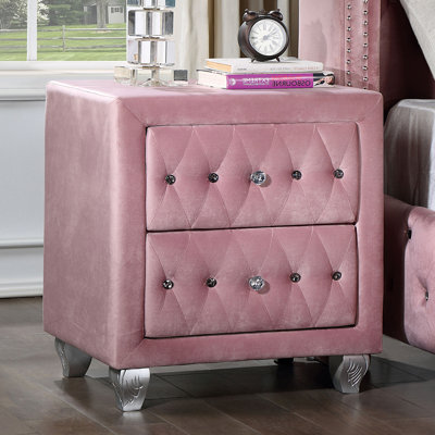 Table de chevet, rose