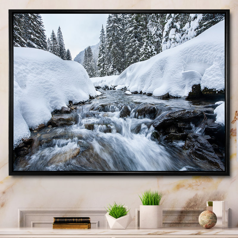 «Winter Alaskan Beauty VI» sur toile, H 24 po x l 32 po x P 1 po, Toile noire