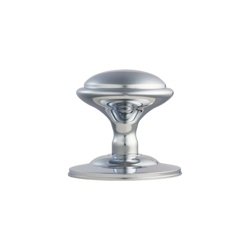 Lippa Victorian Round Centre Door Knob, Polished Chrome