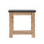 Table d'appoint carrée en bois avec surface en béton, 23,8 x 23,8 x 24 po, conception artistique, décoration rustique moderne, style et dynamique,