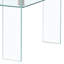Table basse rectangulaire en verre transparent