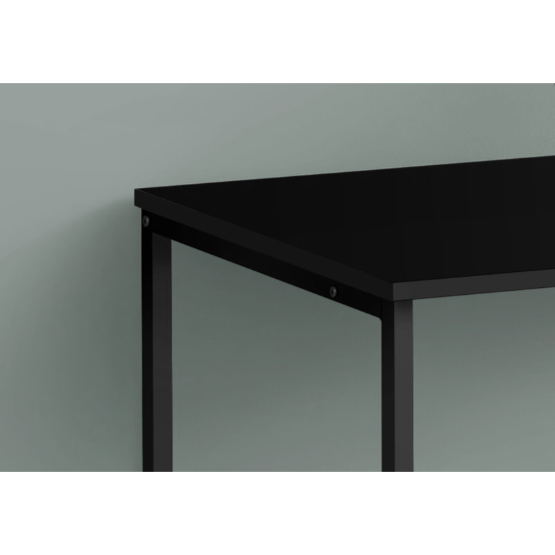 Bureau d'ordinateur, bureau personnel, ordinateur portable, installation à gauche, à droite, tiroirs de rangement, métal, contemporain, moderne