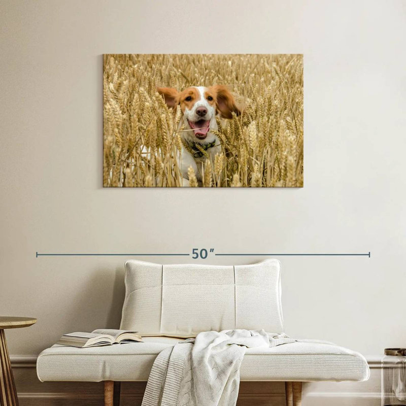Happy Cocker Spaniel, 24" H x 36" W