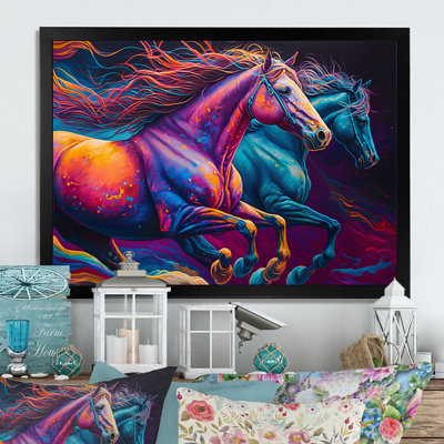 Chevaux qui courent I - reproduction sur toile