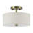Monroe 2 Light Antique Brass Medium Semi-flush