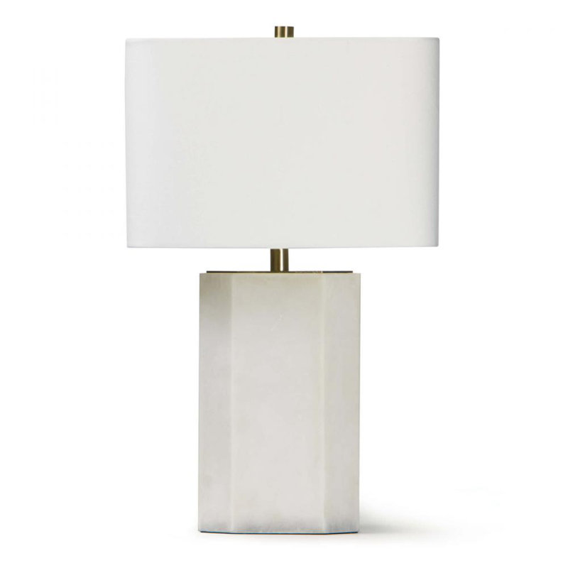 Grace Alabaster Table Lamp with Linen Shade