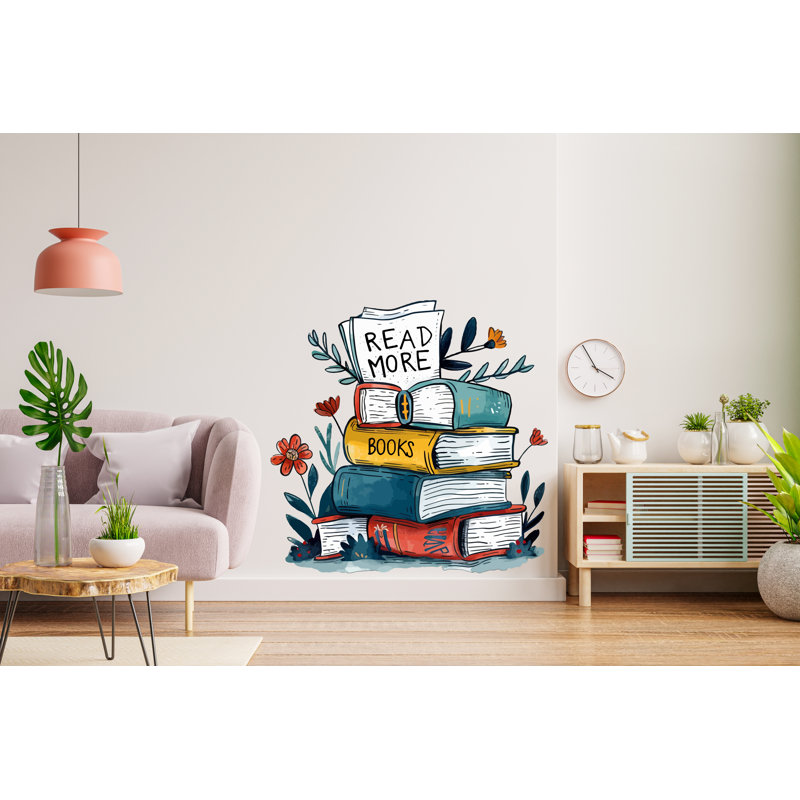 Adhésif décoratif bibliothèque bibliothèque, H 52 po x l 52 po